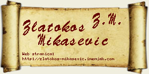 Zlatokos Mikašević vizit kartica